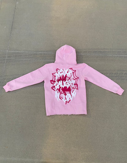 "Never Caught In Love" Hoodie - Pink