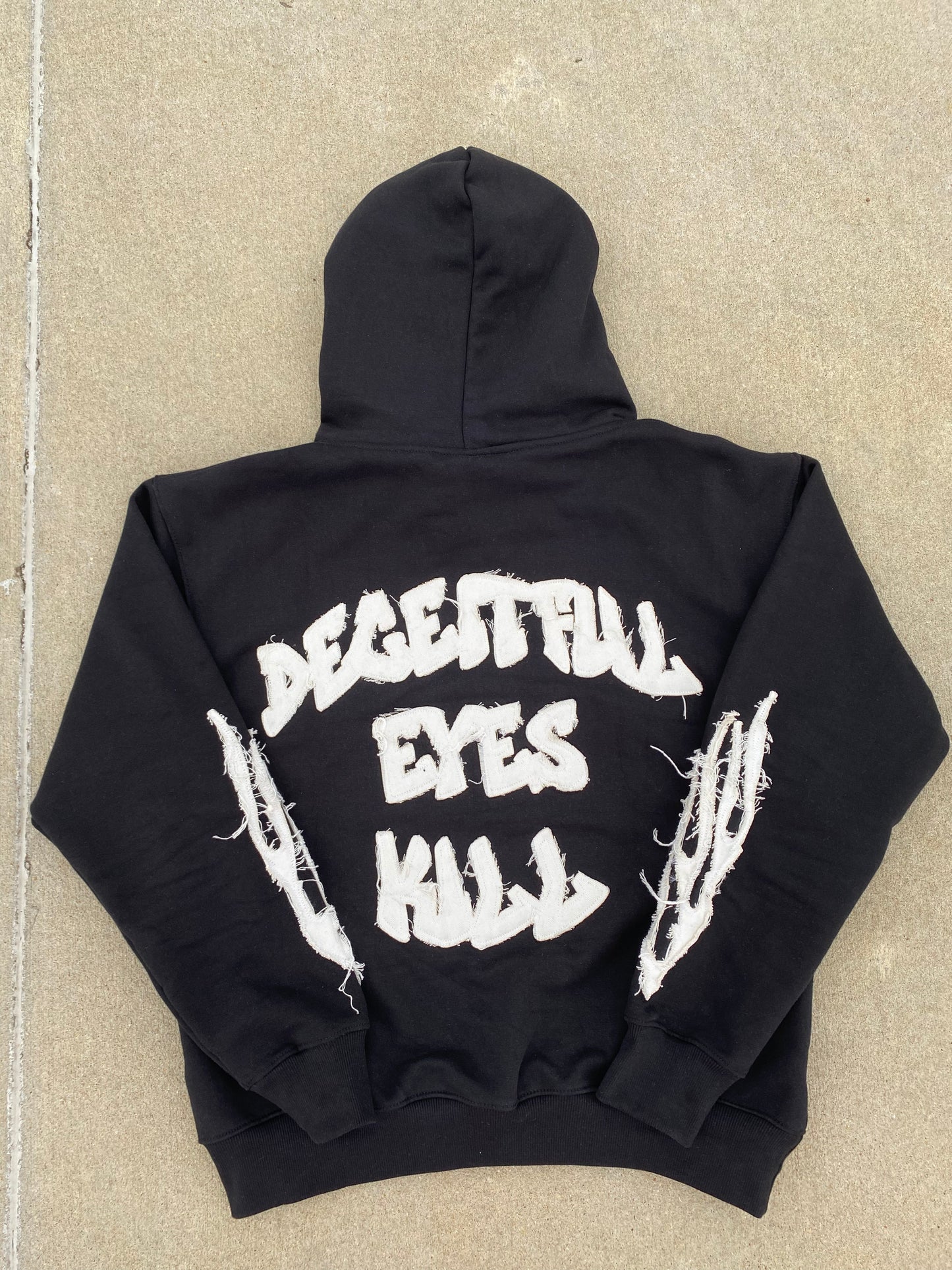 "Deceitful Eyes Kill" Hoodie - Black