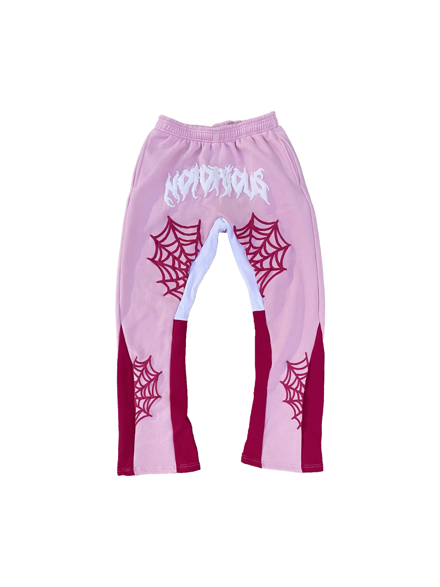 Web Flare Sweatpants - Pink