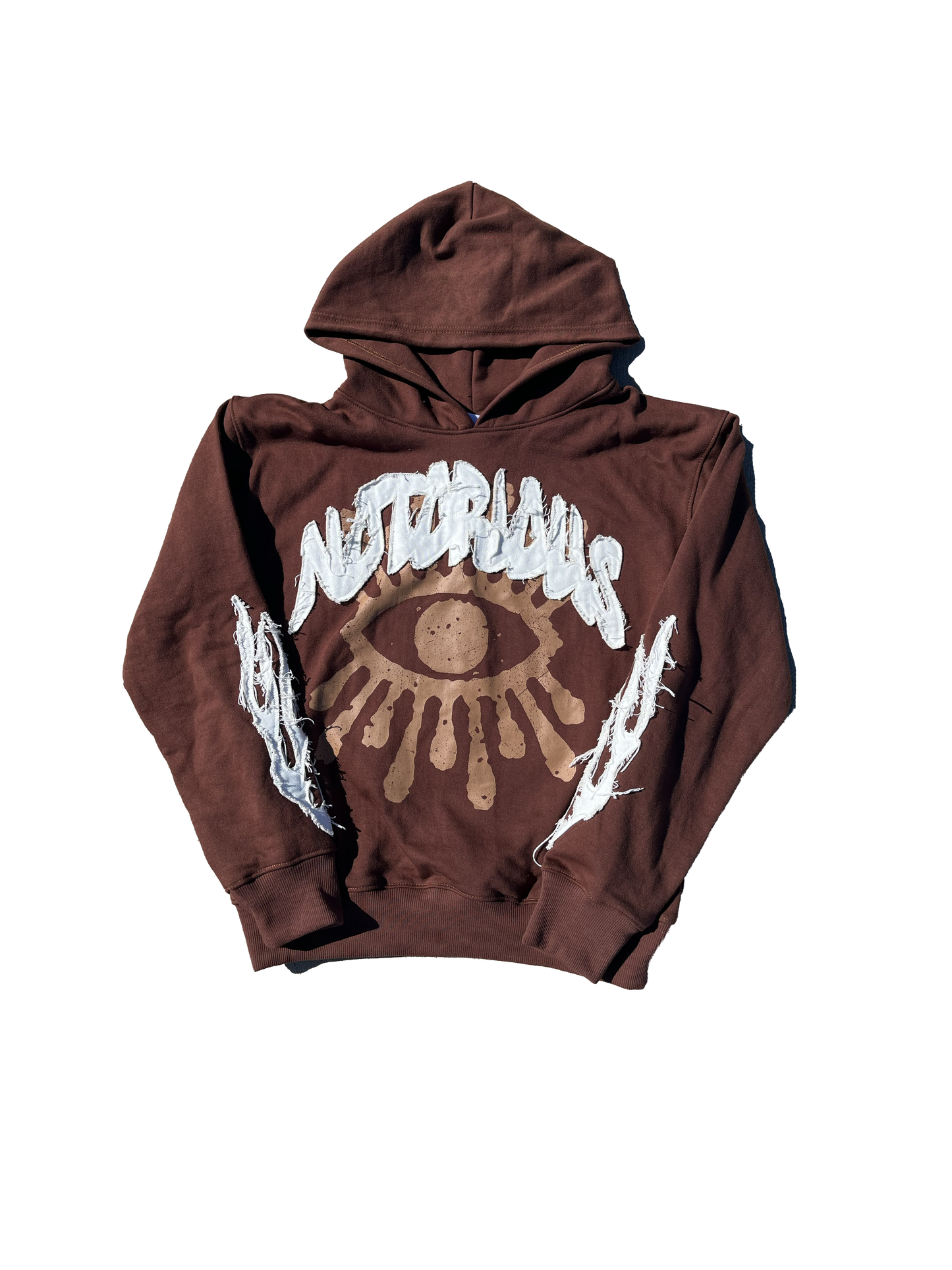 "Deceitful Eyes Kill" Hoodie - Brown