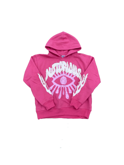 "Deceitful Eyes Kill" Hoodie - Pink